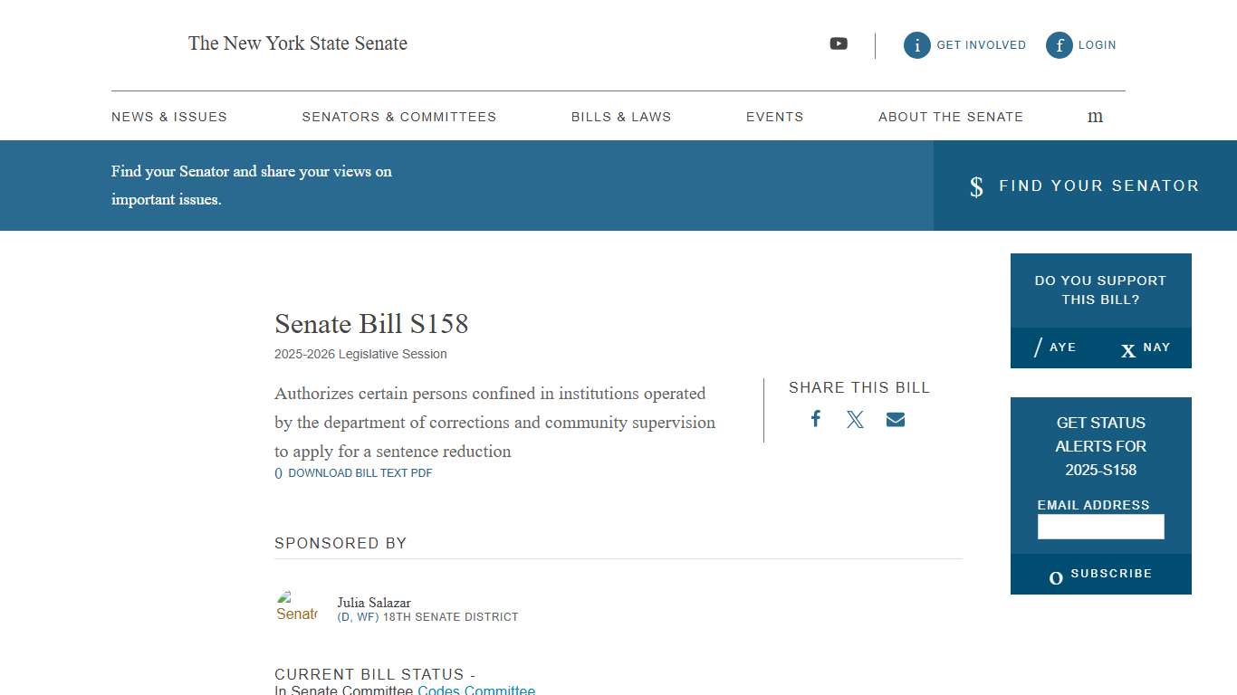 NY State Senate Bill 2025-S158
